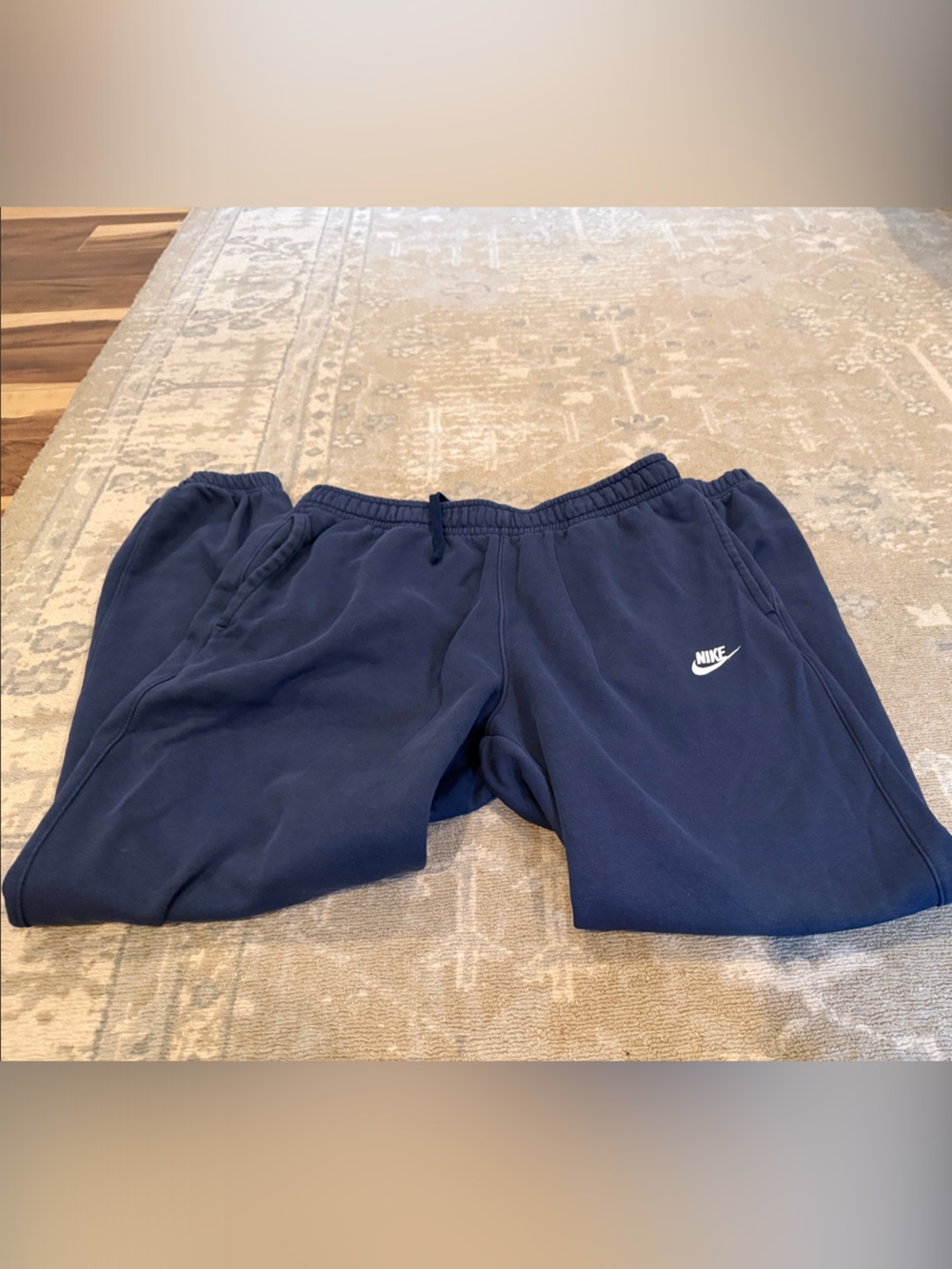 Nike Men’s Dark Navy Athletic pants with White Logo